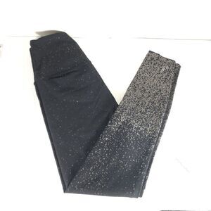 Beyond Yoga Alloy Ombre High Waisted Black Gunmetal Speckle Size M Leggings